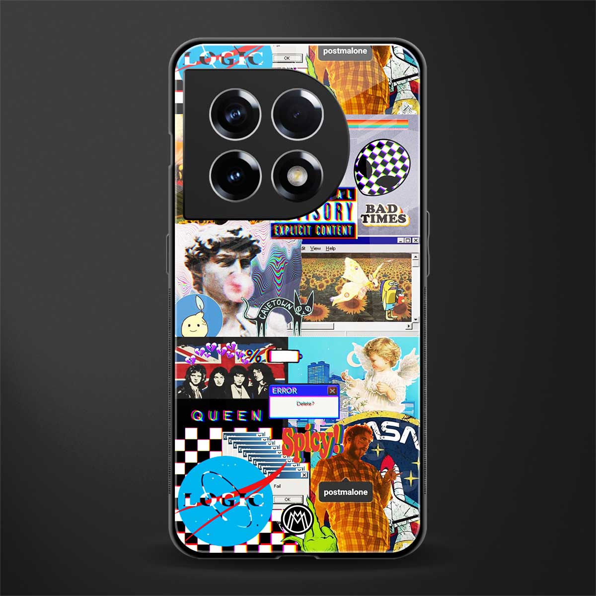 y2k collage aesthetic back phone cover | glass case for oneplus 11
