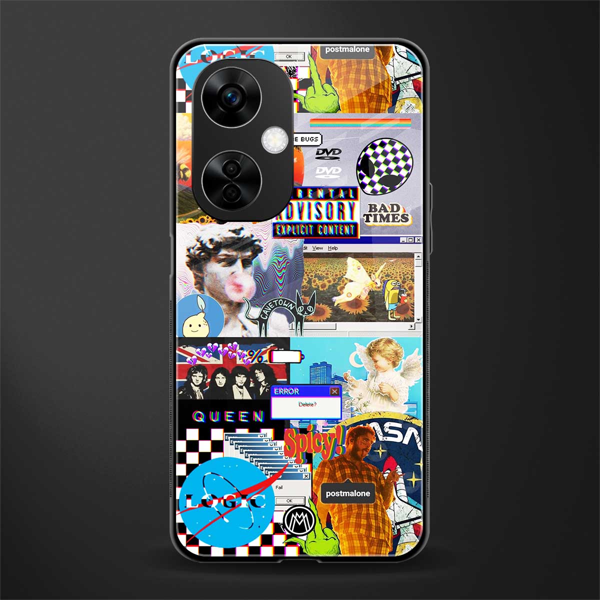 y2k collage aesthetic back phone cover | glass case for oneplus nord ce 3 lite