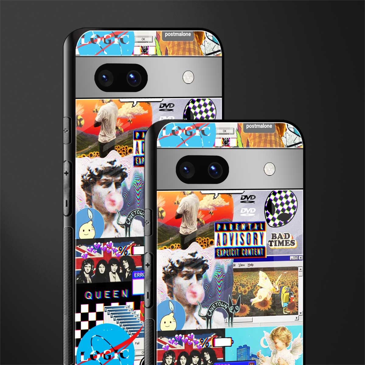 y2k collage aesthetic back phone cover | glass case for Google Pixel 7A