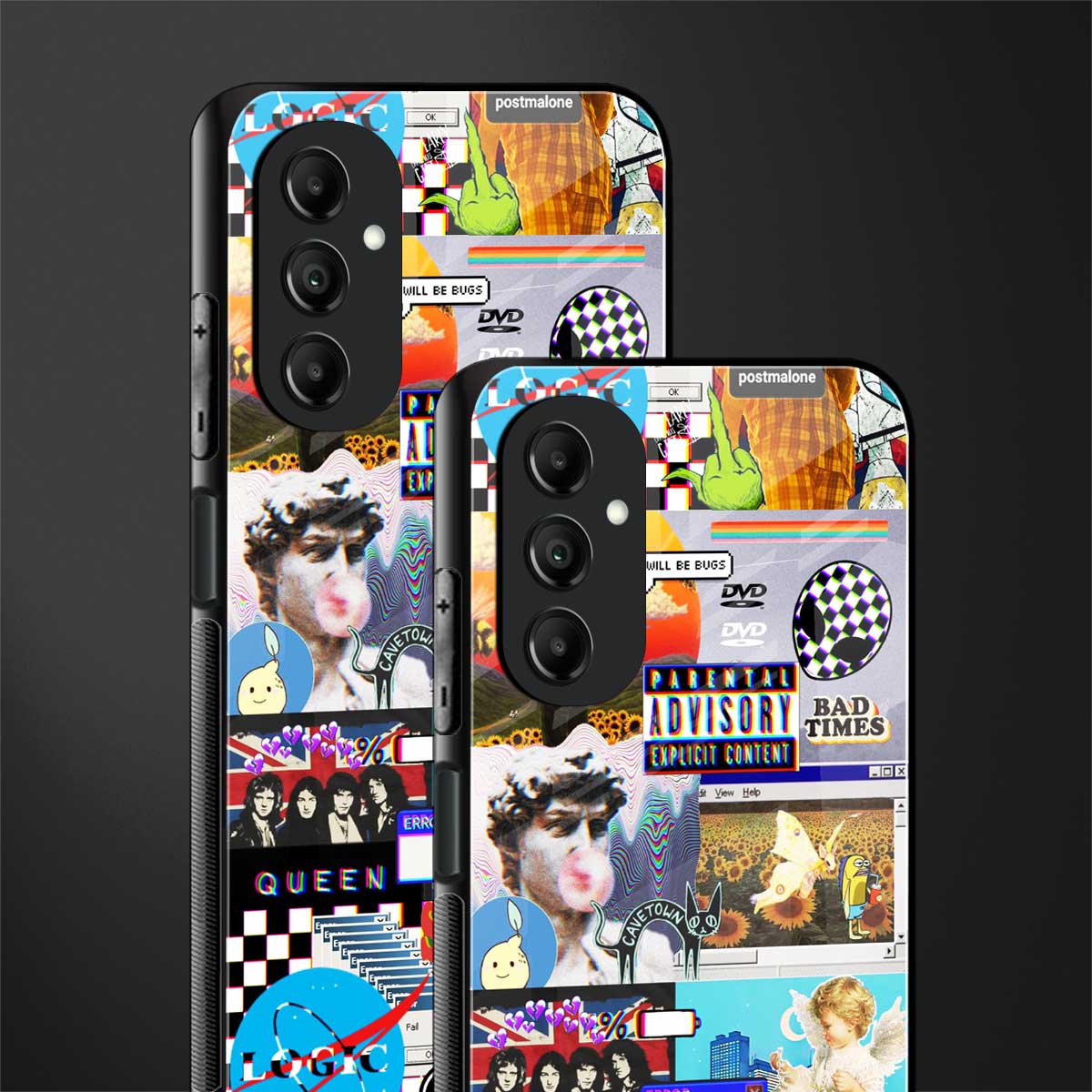 y2k collage aesthetic back phone cover | glass case for samsung galaxy a14 5g