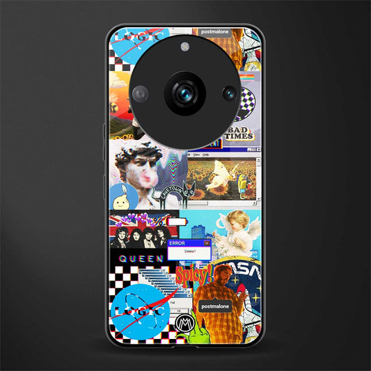 y2k collage aesthetic back phone cover | glass case for realme 11 pro 5g