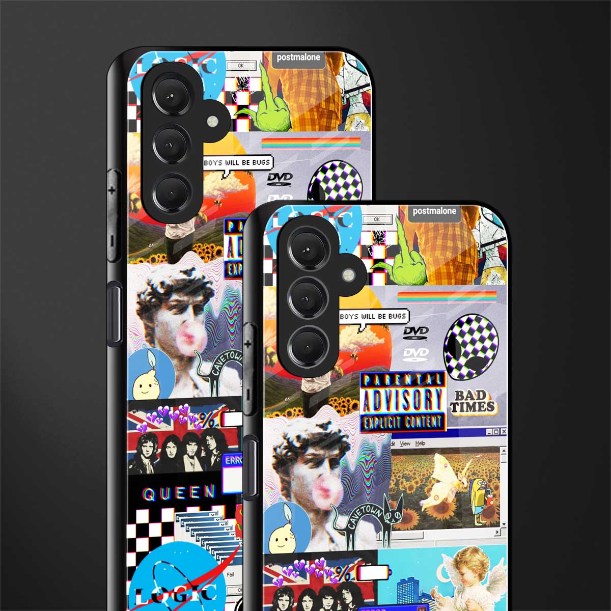 y2k collage aesthetic back phone cover | glass case for samsun galaxy a24 4g