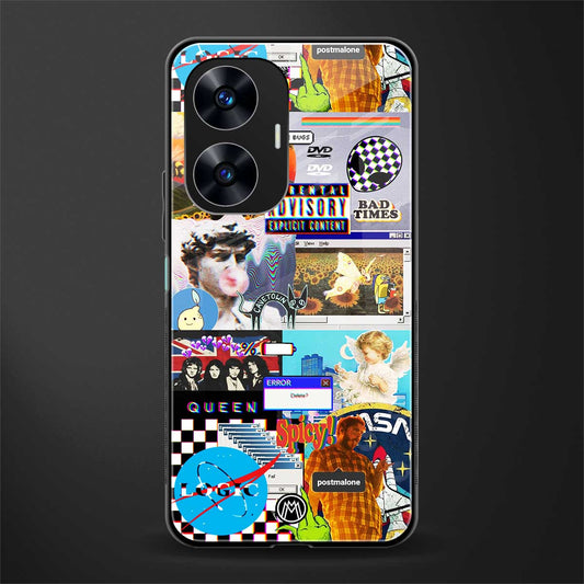 y2k collage aesthetic back phone cover | glass case for realme c55