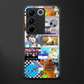 y2k collage aesthetic back phone cover | glass case for vivo v27 pro 5g