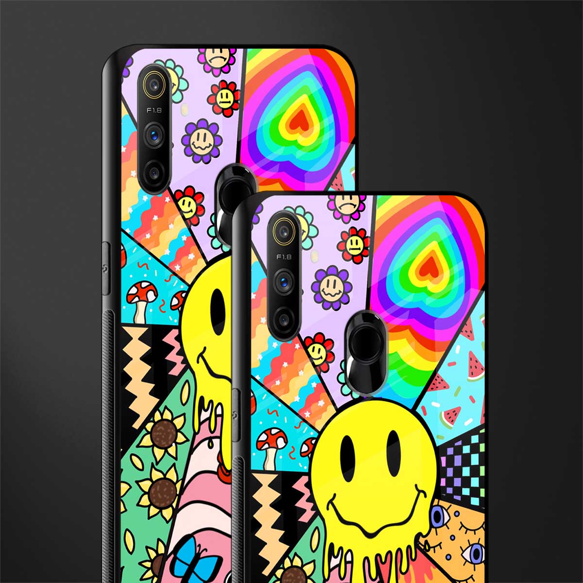 y2k doodle glass case for realme narzo 10a image-2