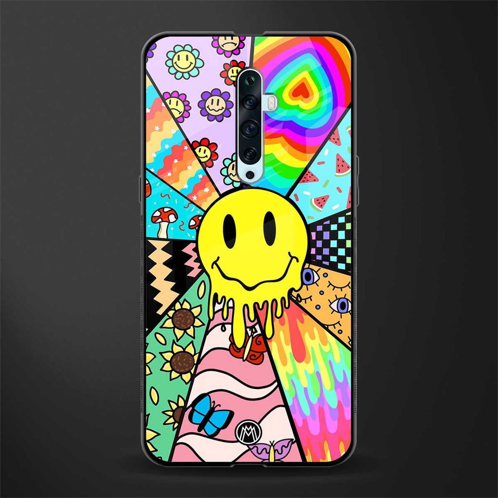 y2k doodle glass case for oppo reno 2f image