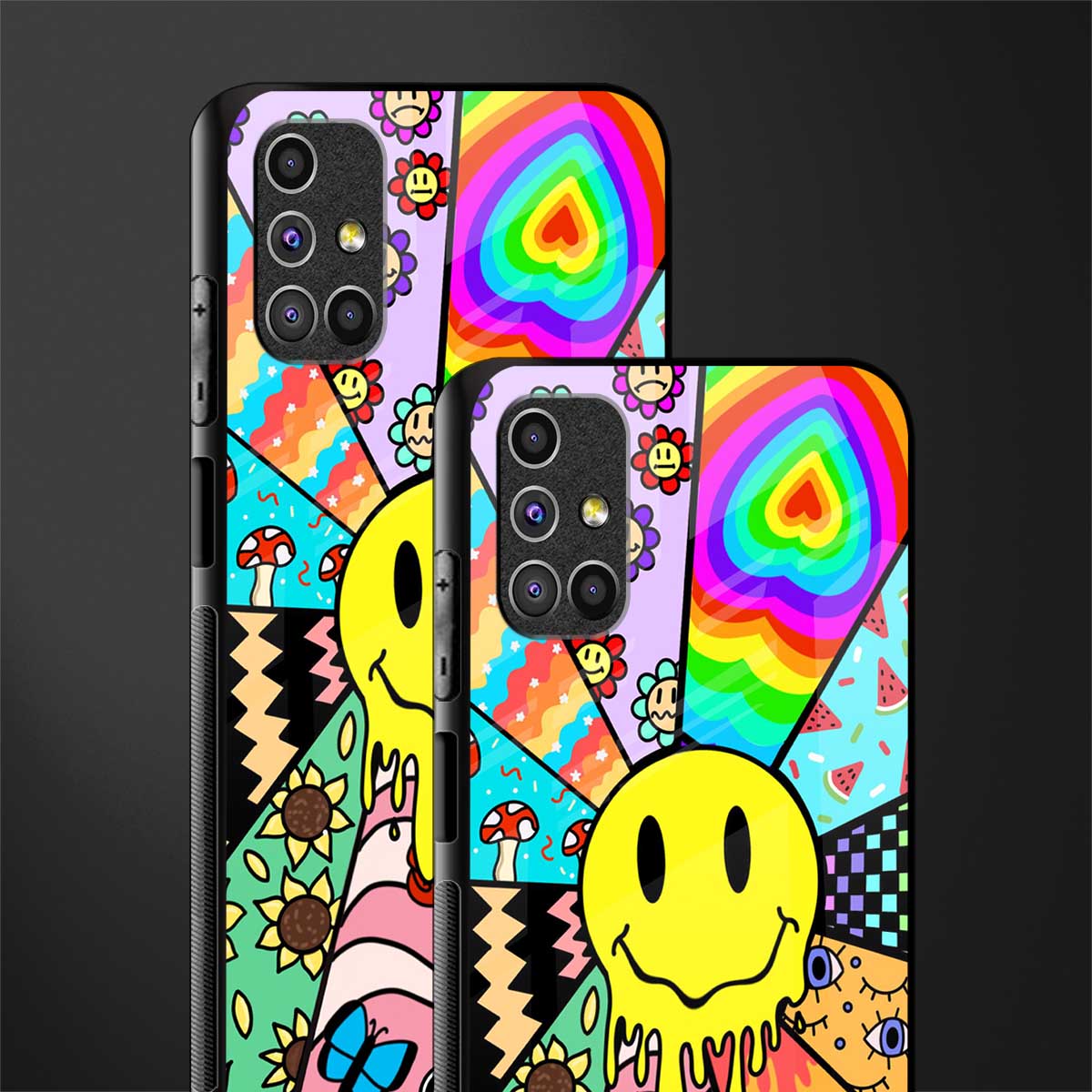 y2k doodle glass case for samsung galaxy m31s image-2