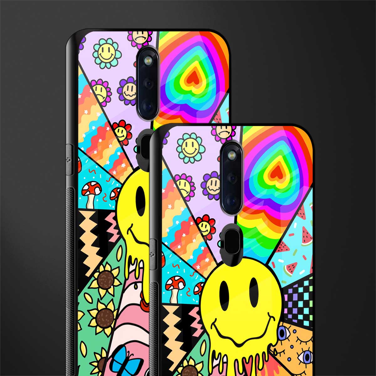 y2k doodle glass case for oppo f11 pro image-2