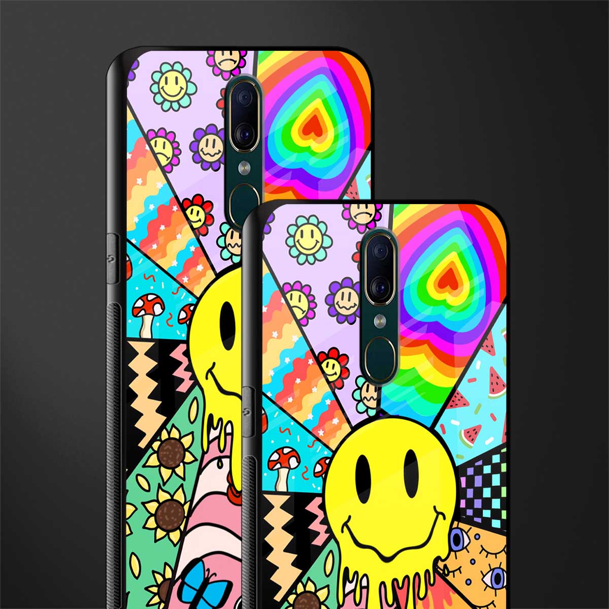 y2k doodle glass case for oppo a9 image-2