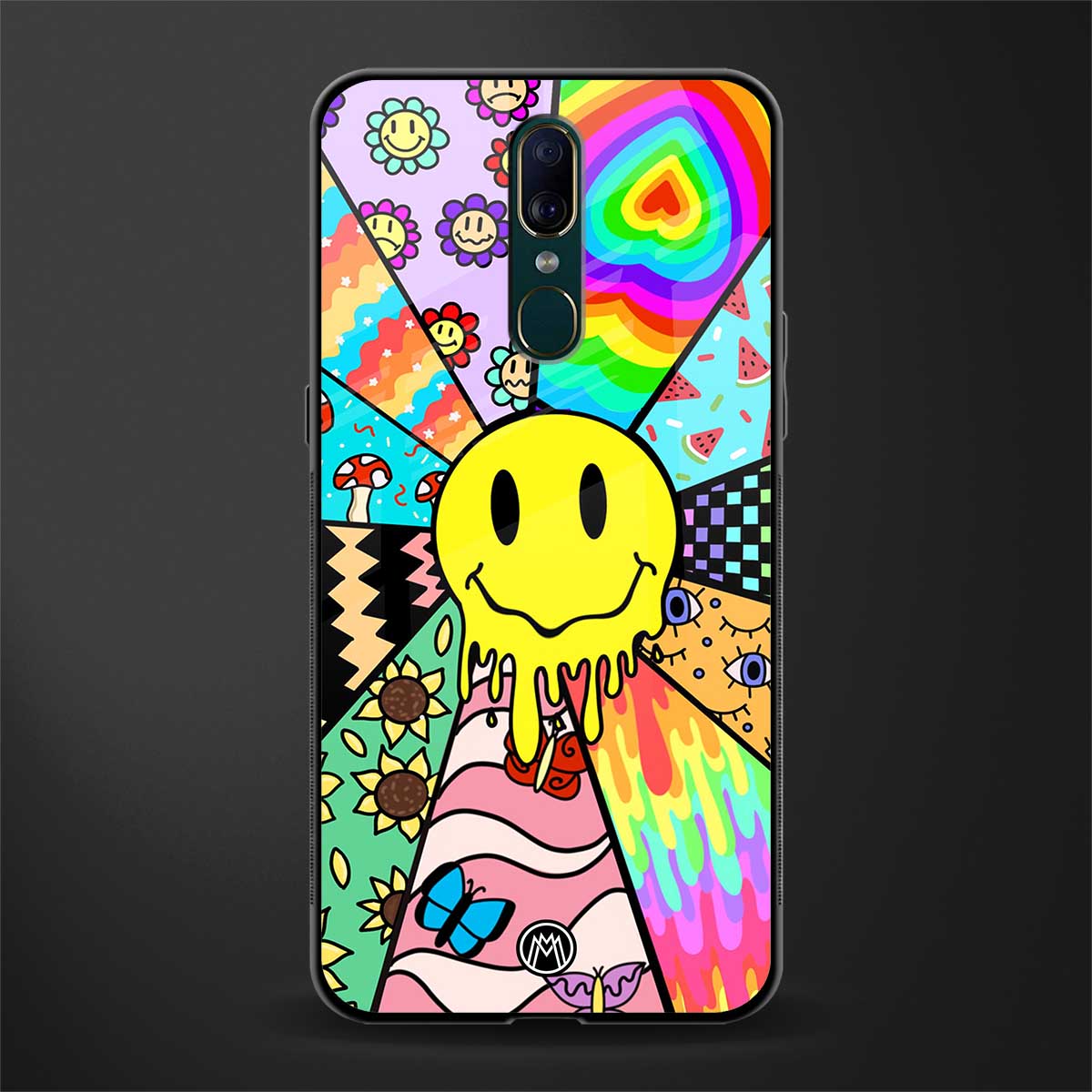 y2k doodle glass case for oppo f11 image