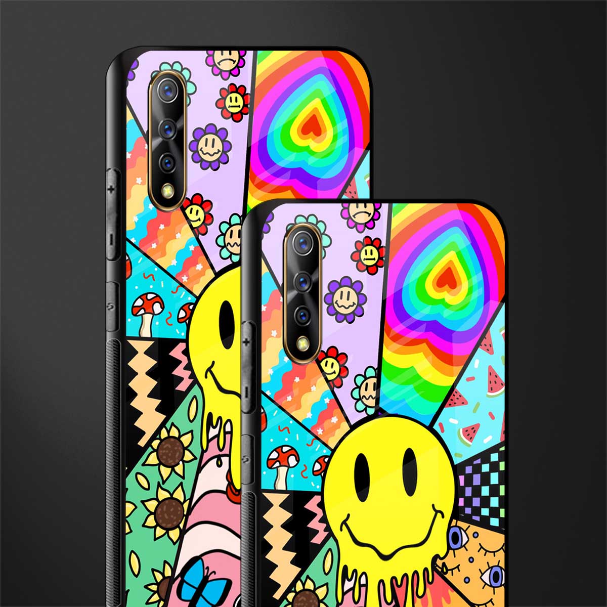 y2k doodle glass case for vivo s1 image-2