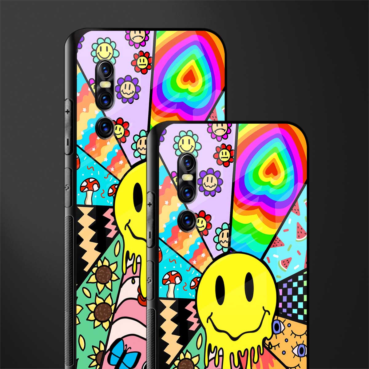 y2k doodle glass case for vivo v15 pro image-2