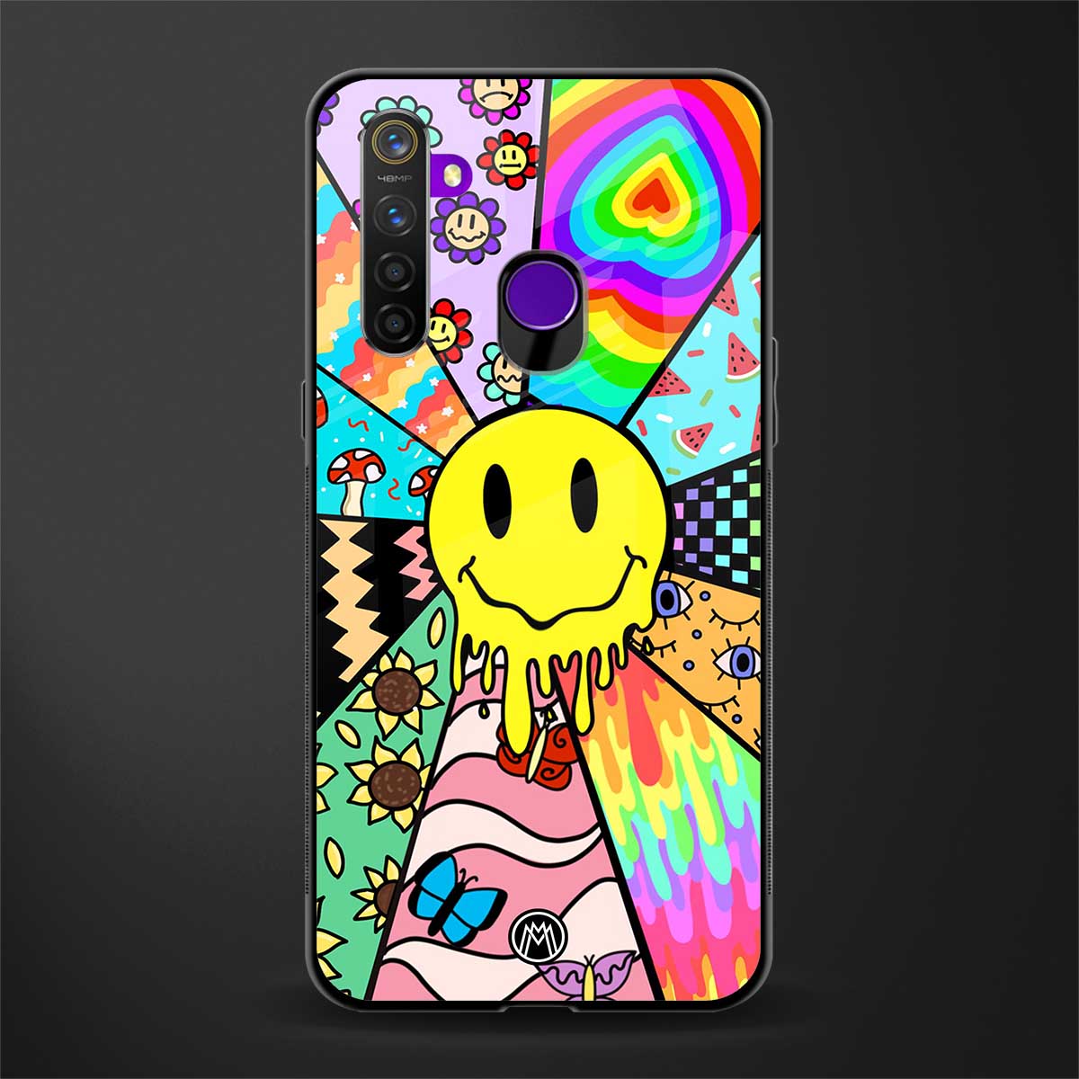 y2k doodle glass case for realme 5i image
