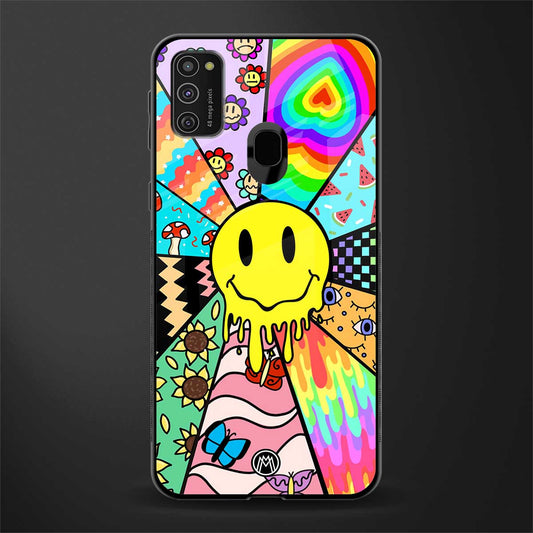 y2k doodle glass case for samsung galaxy m21 image