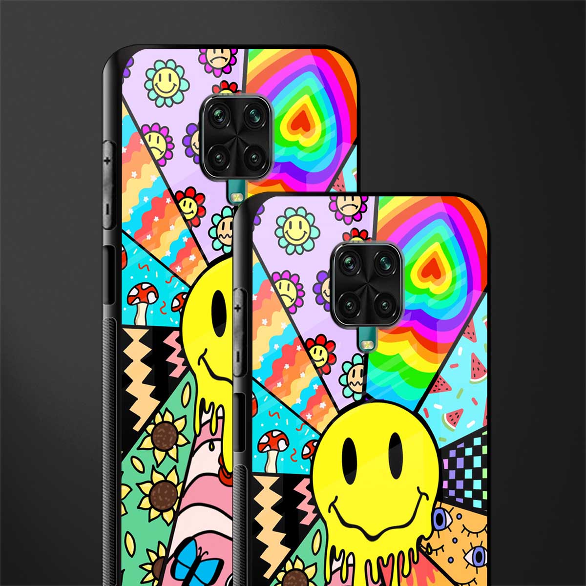 y2k doodle glass case for poco m2 pro image-2