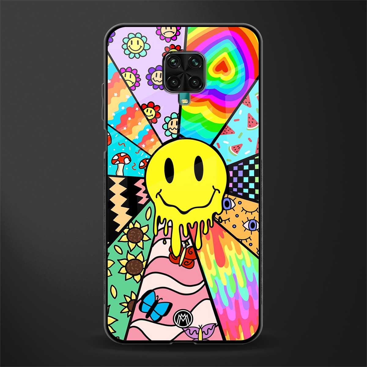 y2k doodle glass case for redmi note 9 pro image