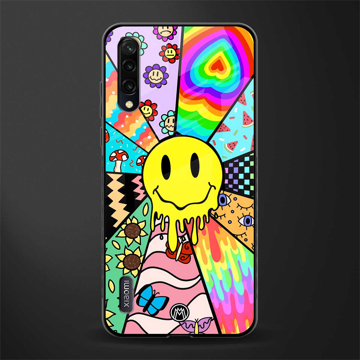 y2k doodle glass case for mi a3 redmi a3 image