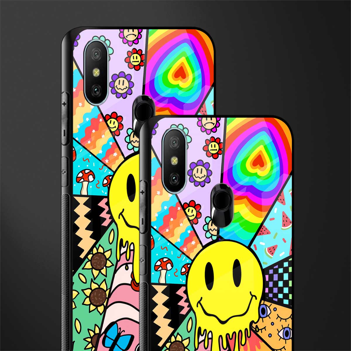 y2k doodle glass case for redmi 6 pro image-2