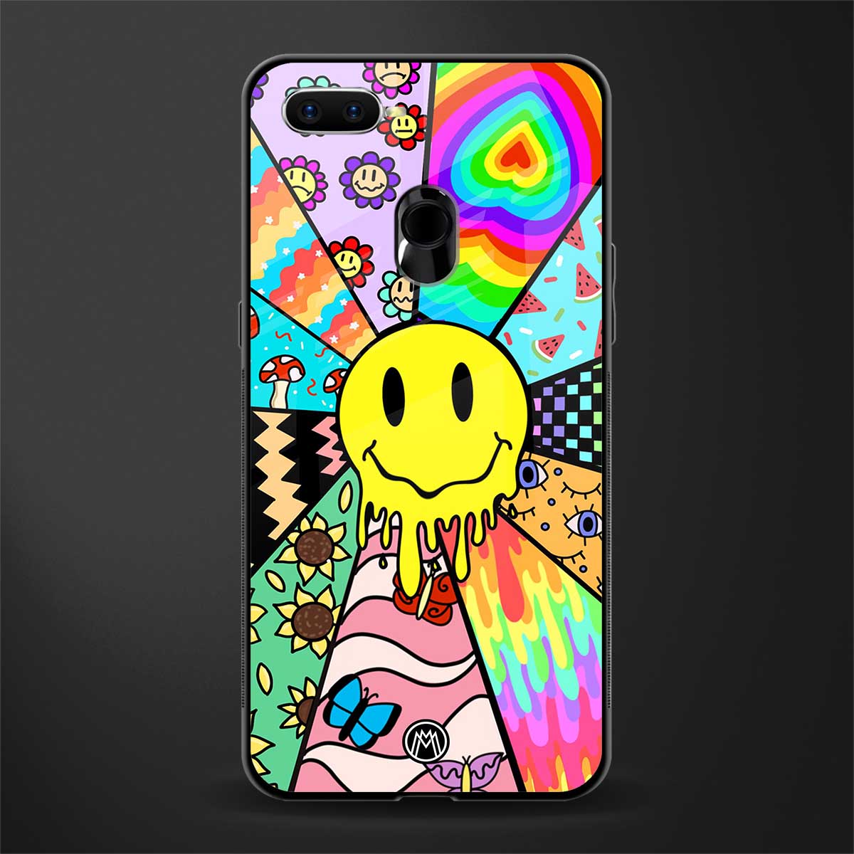 y2k doodle glass case for oppo a7 image