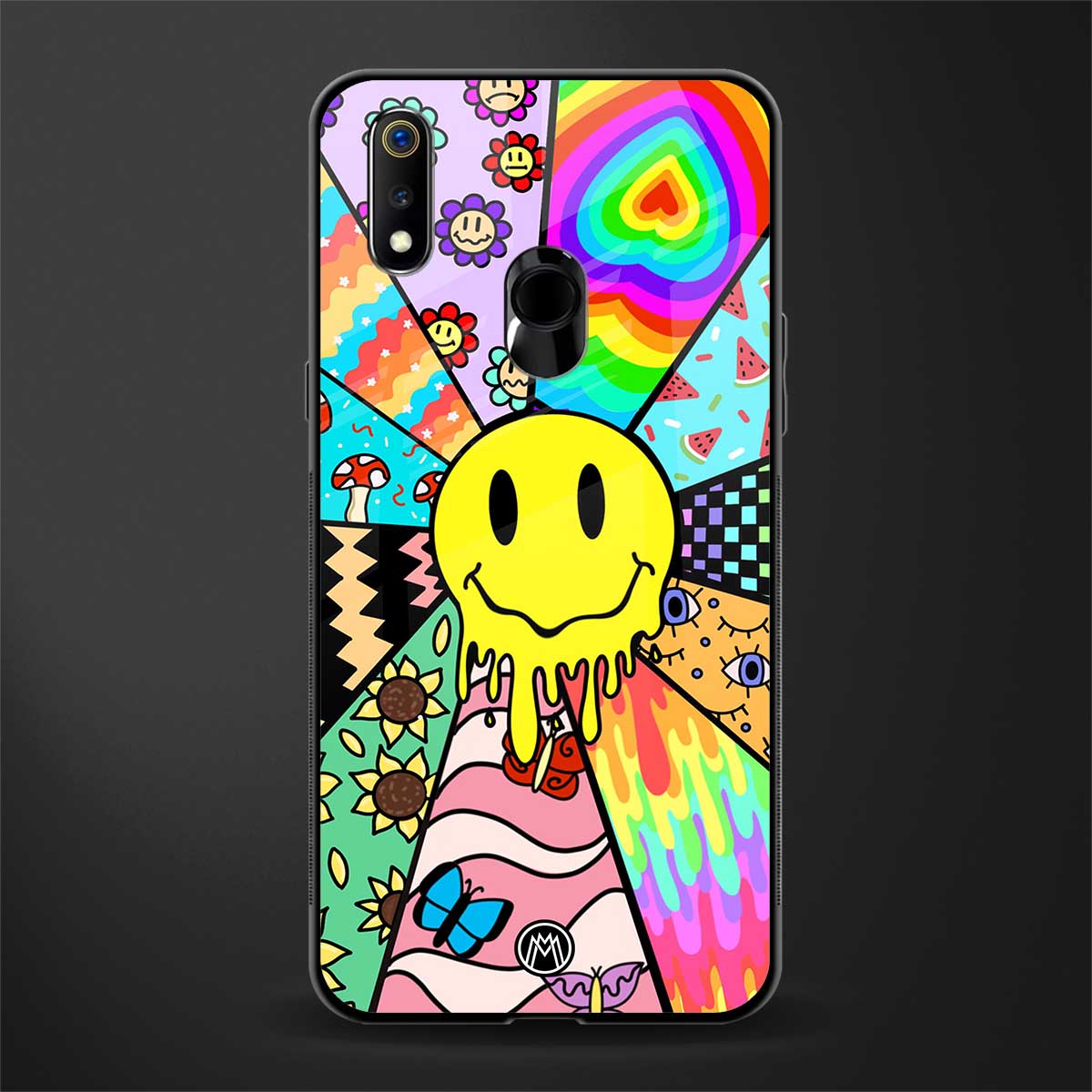 y2k doodle glass case for realme 3 pro image