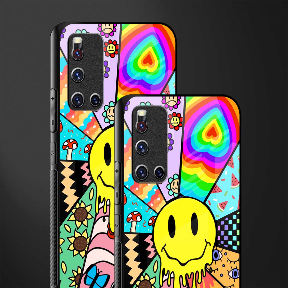 y2k doodle glass case for vivo v19 image-2