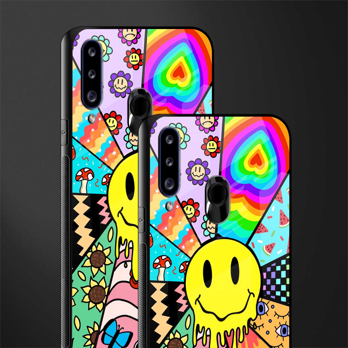 y2k doodle glass case for samsung galaxy a20s image-2