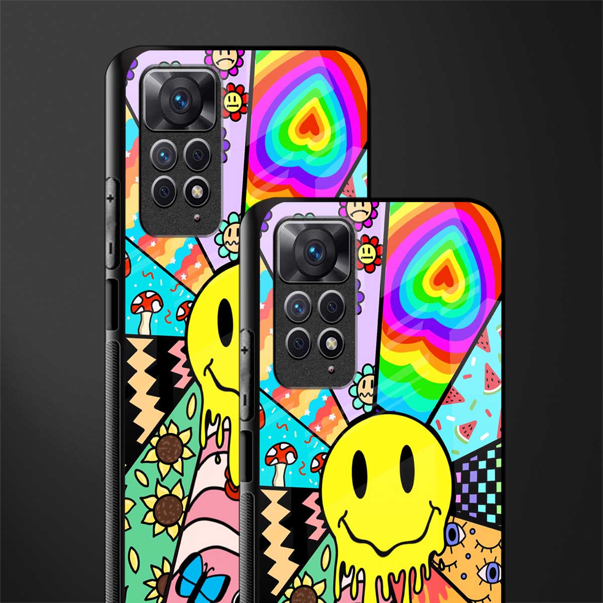 y2k doodle glass case for redmi note 11 pro image-2