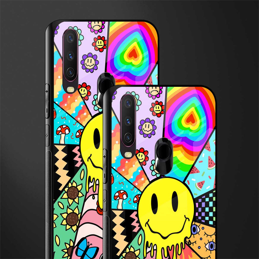 y2k doodle glass case for vivo y12 image-2