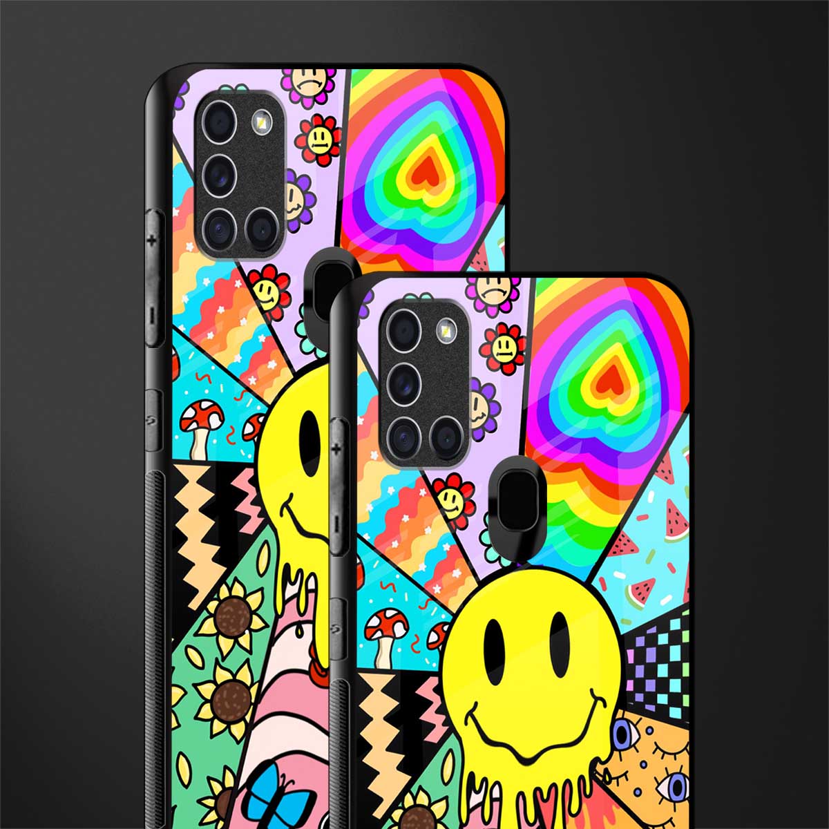 y2k doodle glass case for samsung galaxy a21s image-2