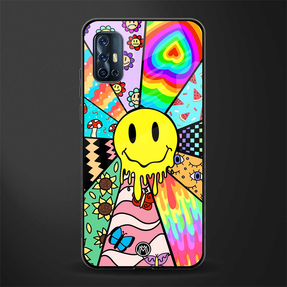 y2k doodle glass case for vivo v17 image