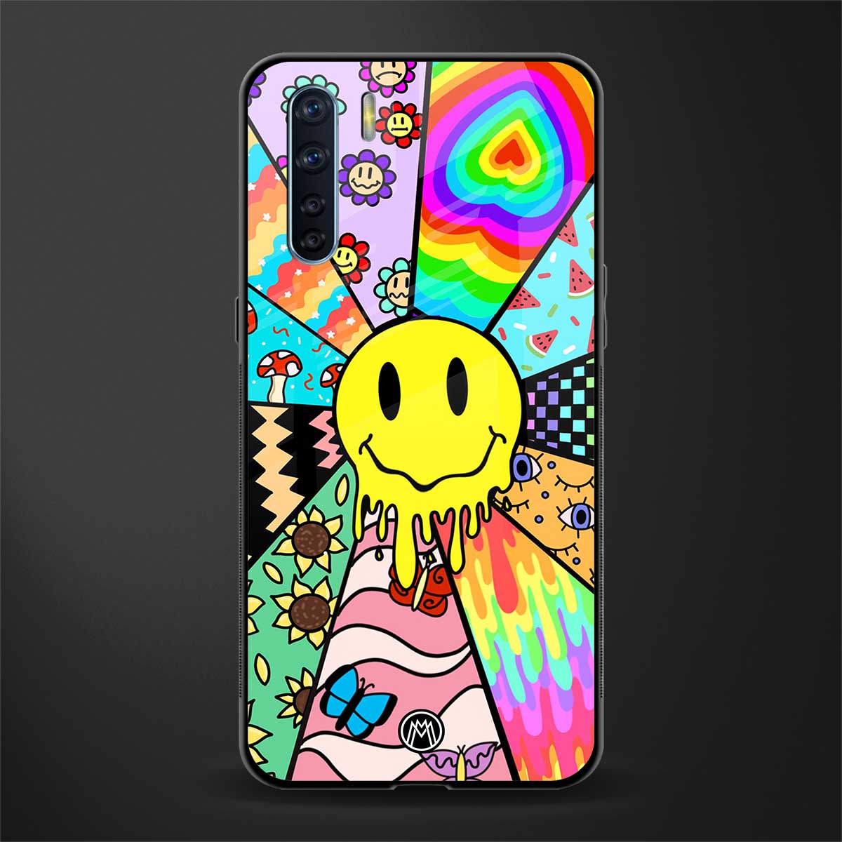 y2k doodle glass case for oppo f15 image