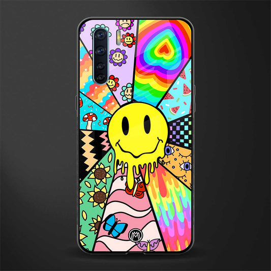 y2k doodle glass case for oppo f15 image