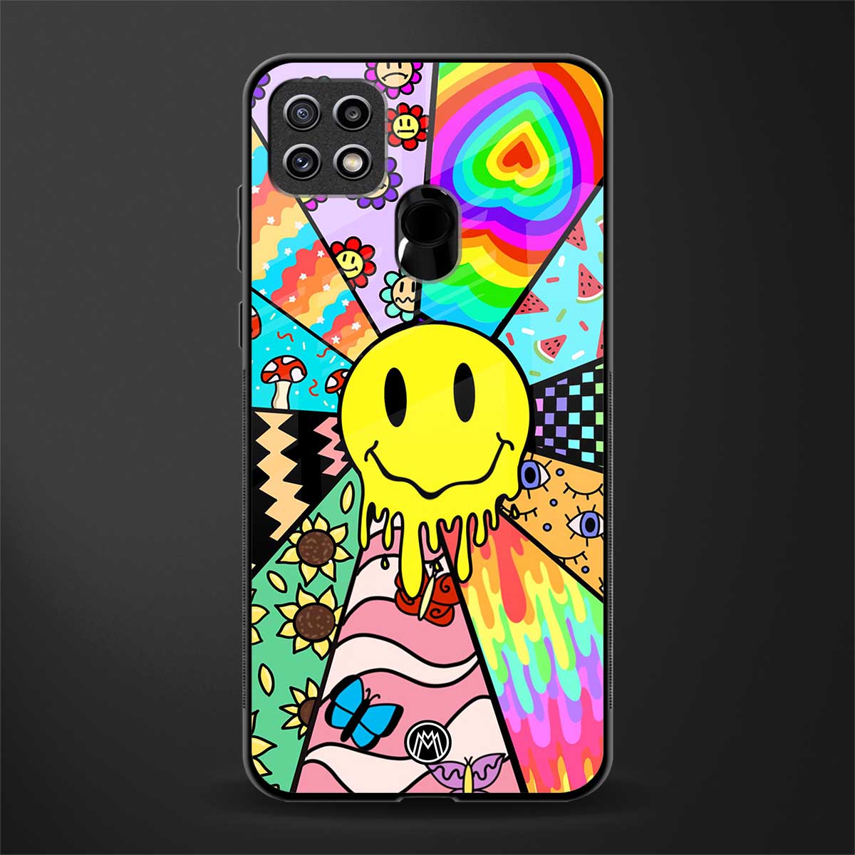 y2k doodle glass case for oppo a15s image