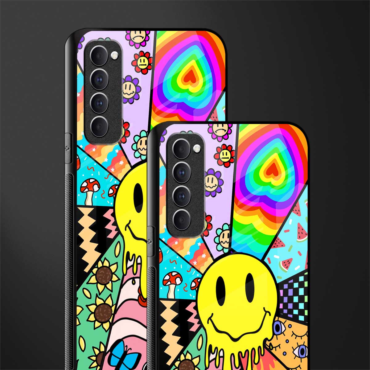 y2k doodle glass case for oppo reno 4 pro image-2