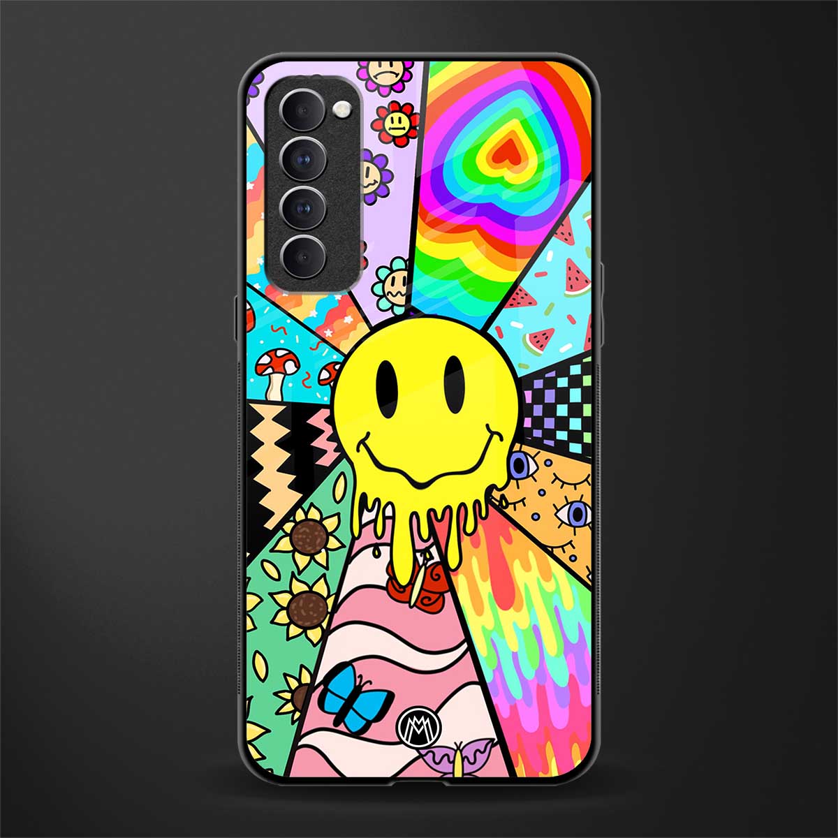 y2k doodle glass case for oppo reno 4 pro image