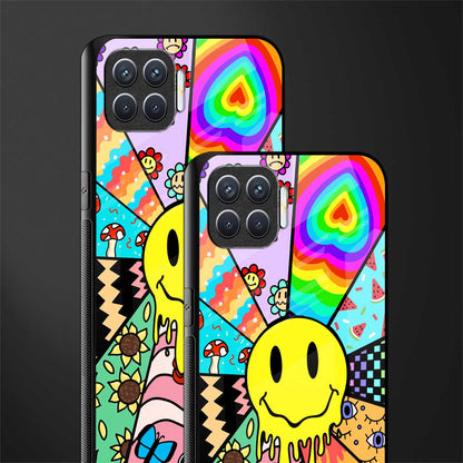 y2k doodle glass case for oppo f17 pro image-2