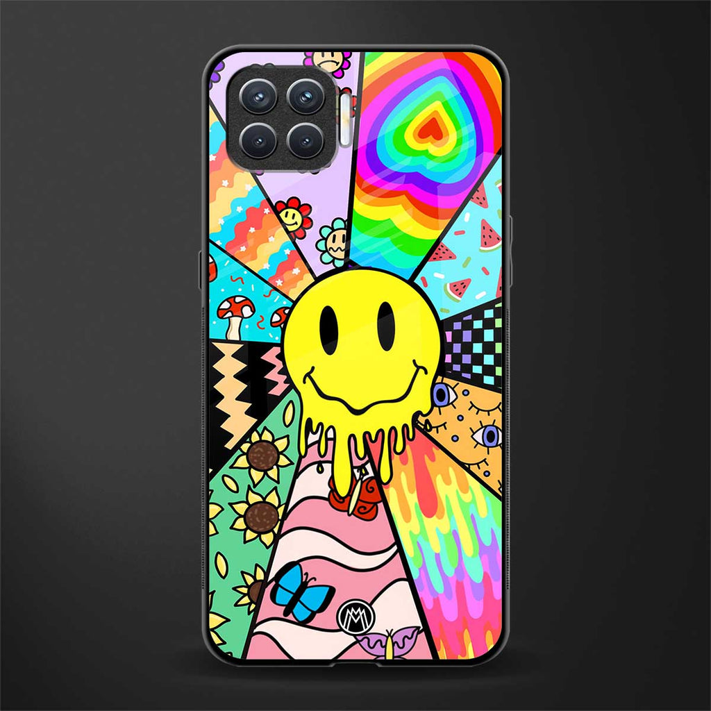 y2k doodle glass case for oppo f17 image