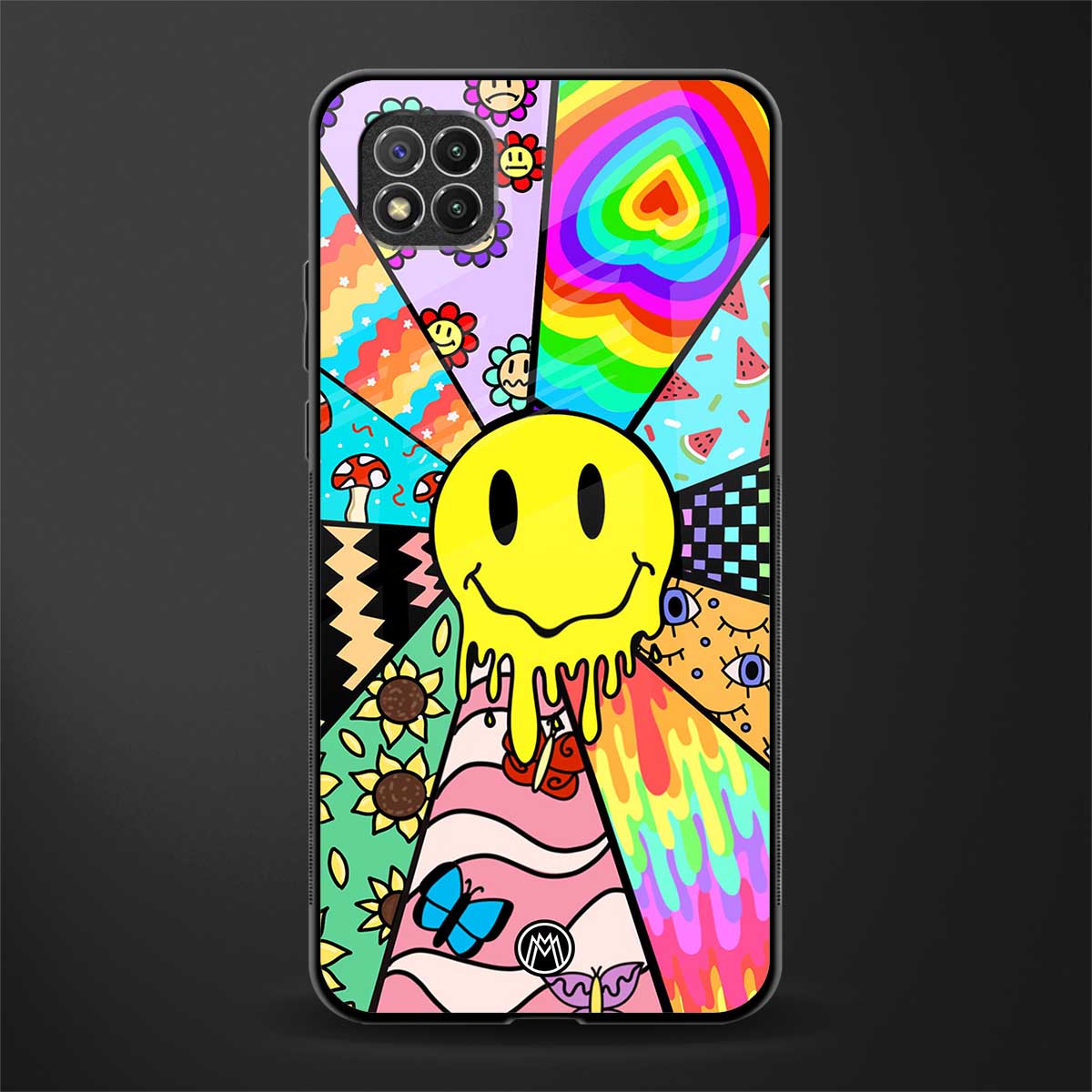 y2k doodle glass case for poco c3 image