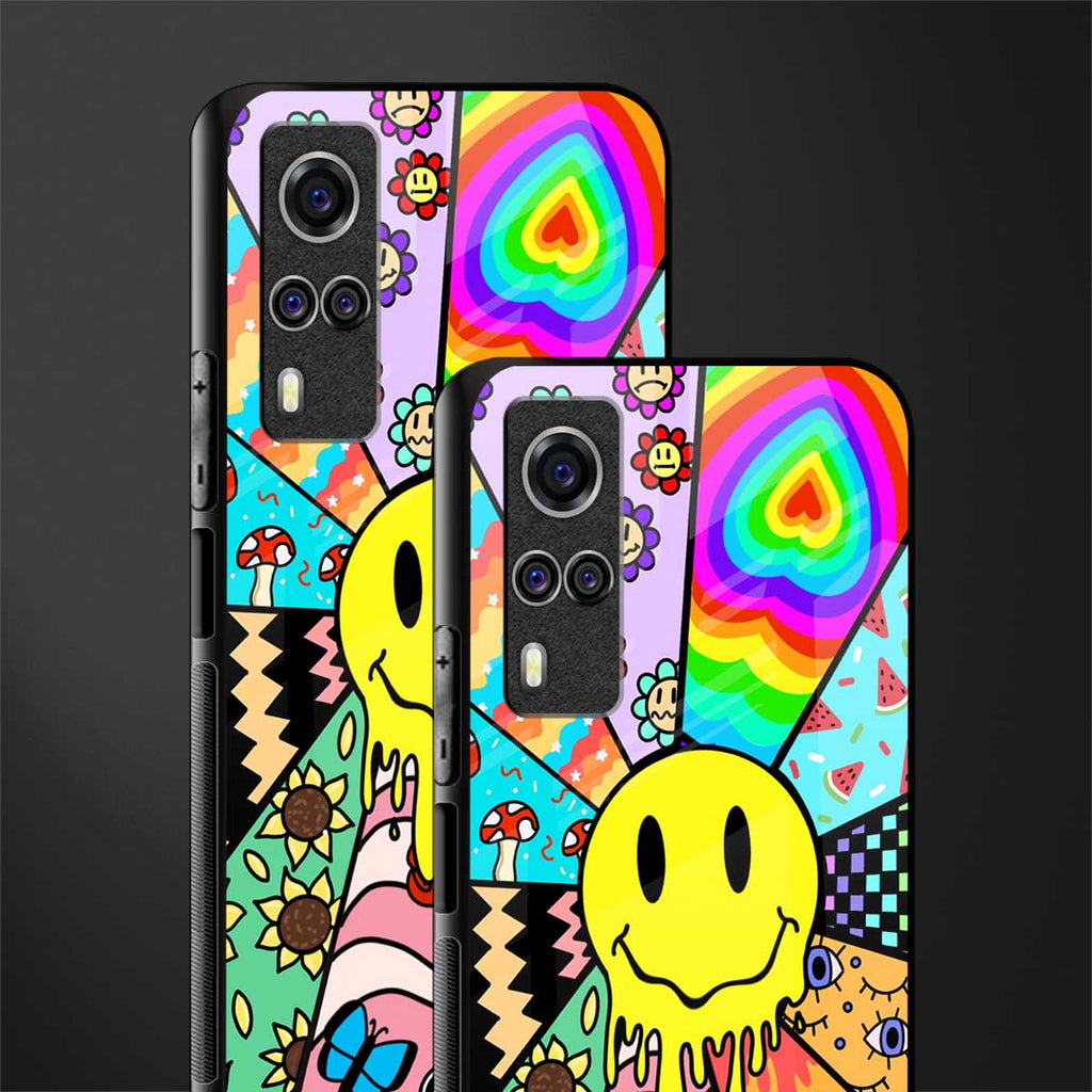 y2k doodle glass case for vivo y51a image-2