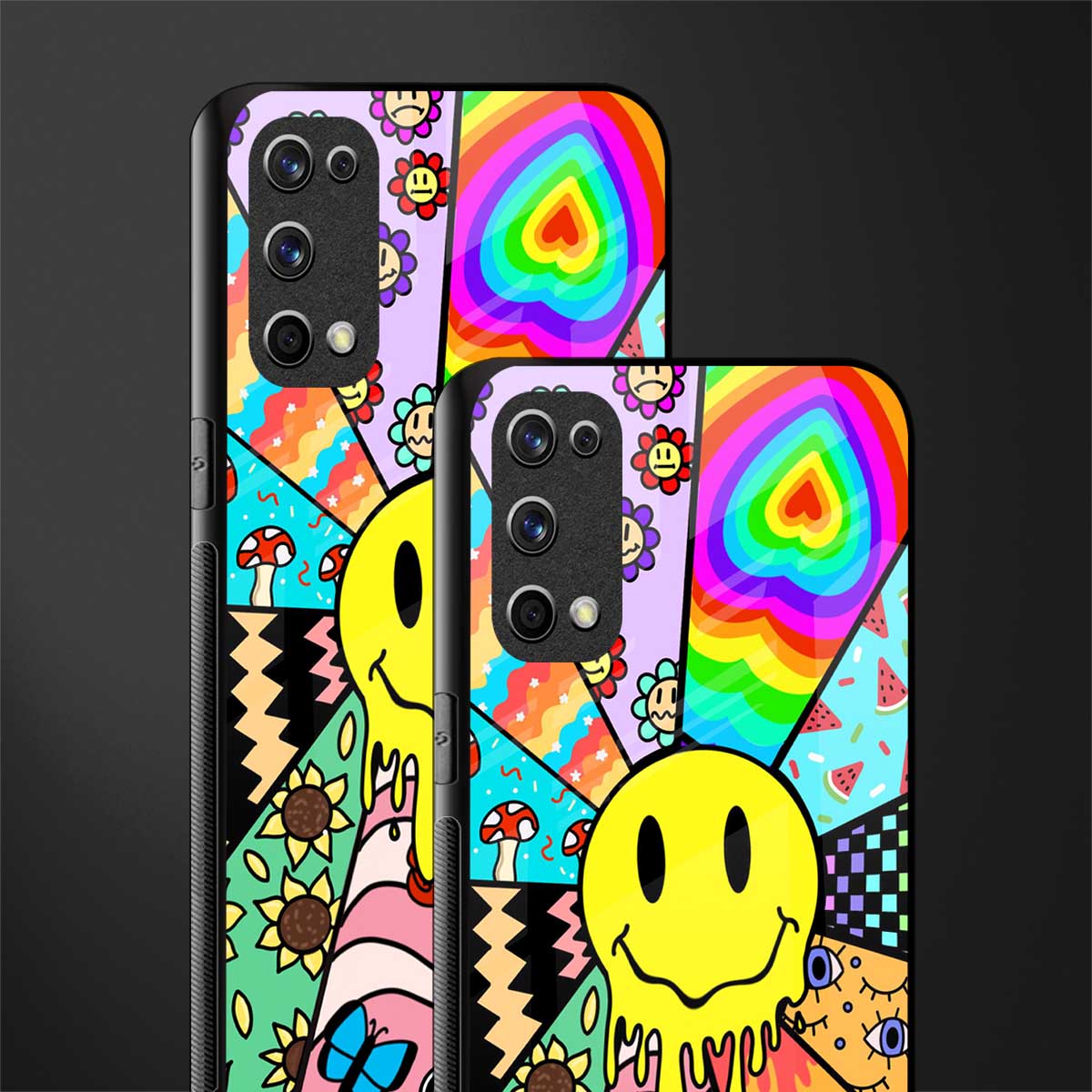 y2k doodle glass case for realme x7 pro image-2