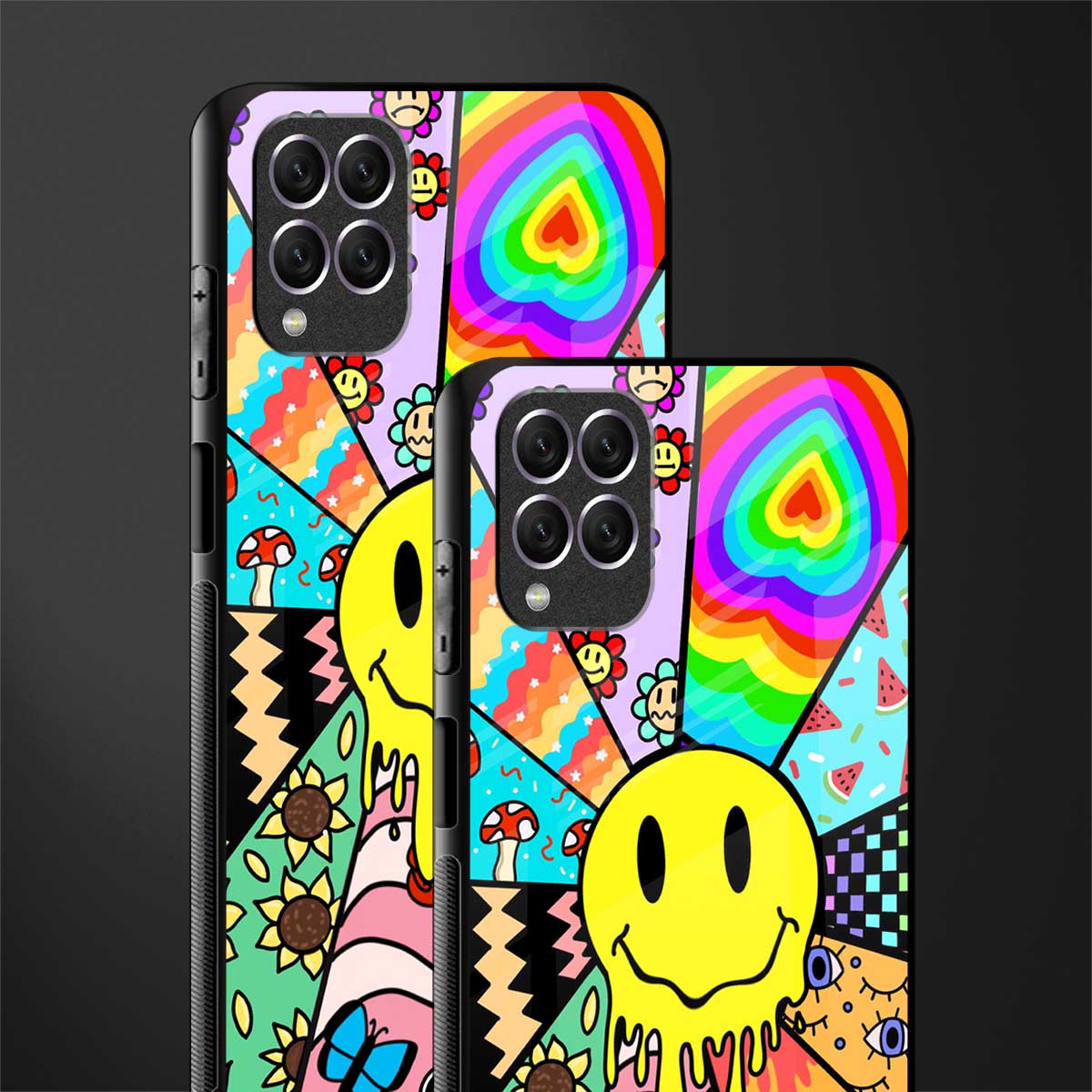 y2k doodle glass case for samsung galaxy f62 image-2