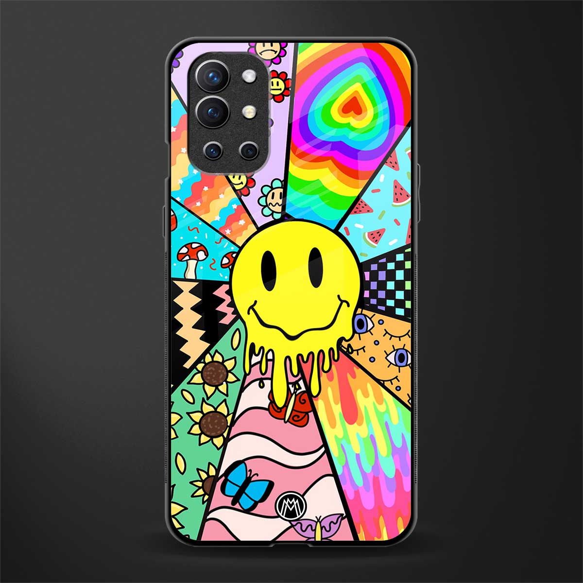 y2k doodle glass case for oneplus 9r image