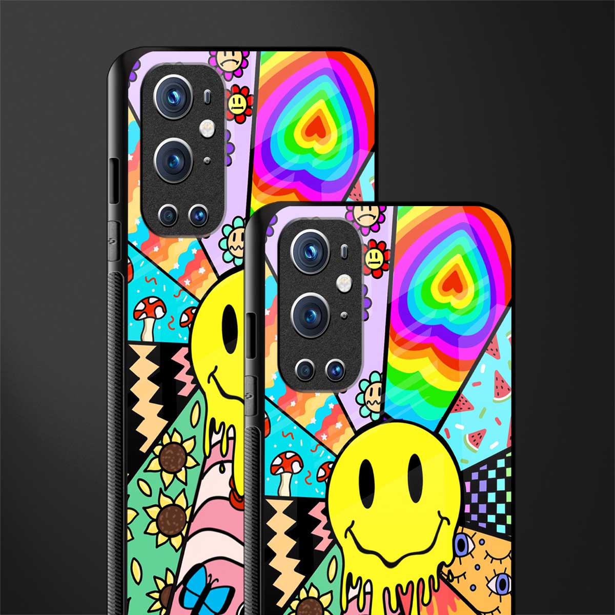 y2k doodle glass case for oneplus 9 pro image-2