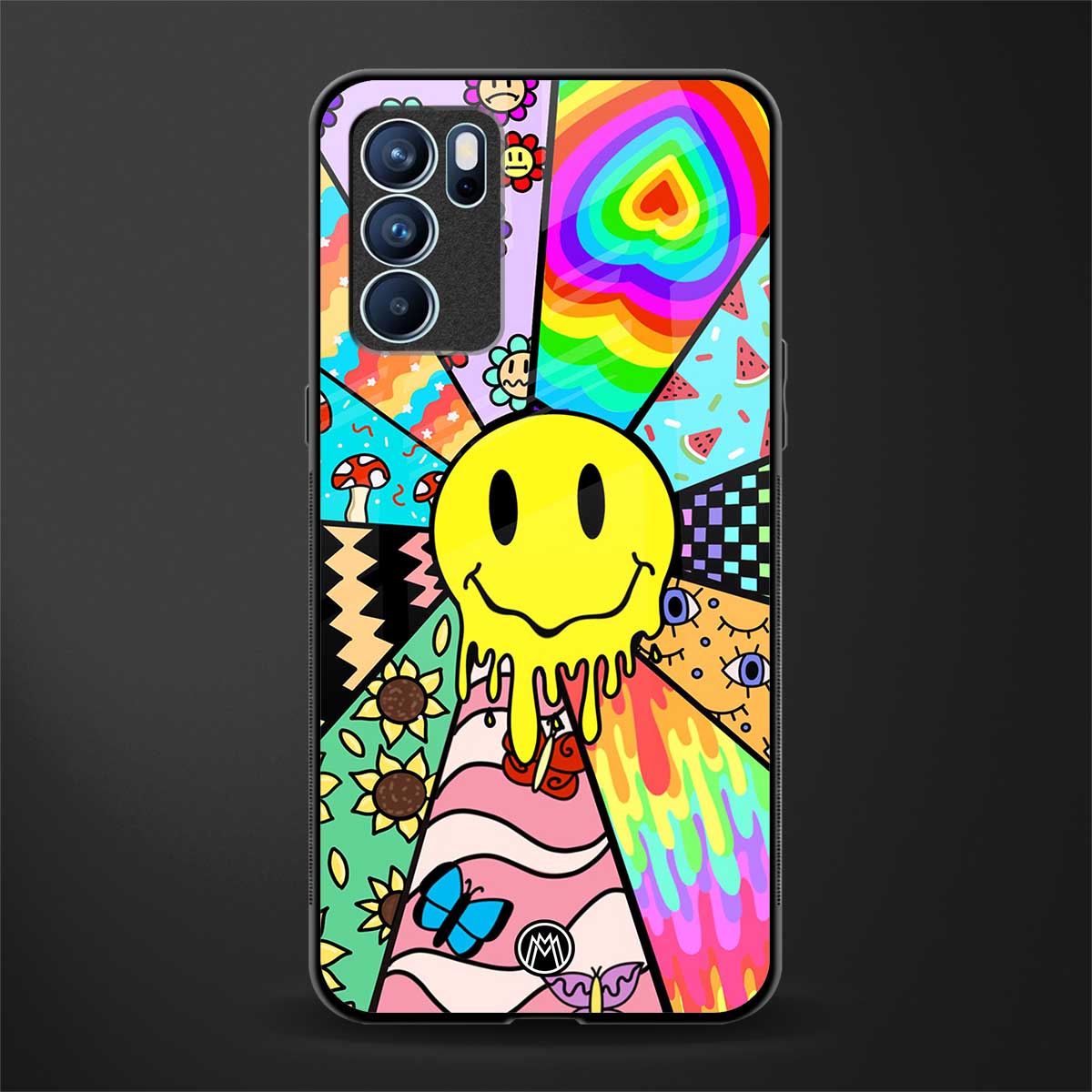 y2k doodle glass case for oppo reno6 5g image