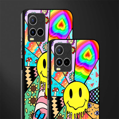 y2k doodle glass case for vivo y33s vivo y33t image-2