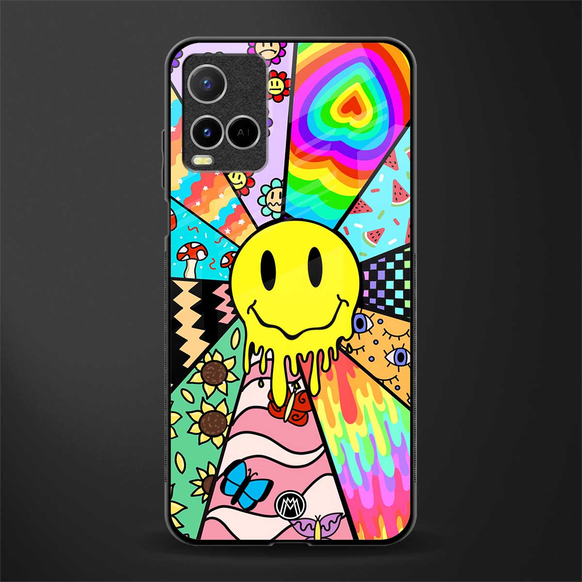 y2k doodle glass case for vivo y21 image