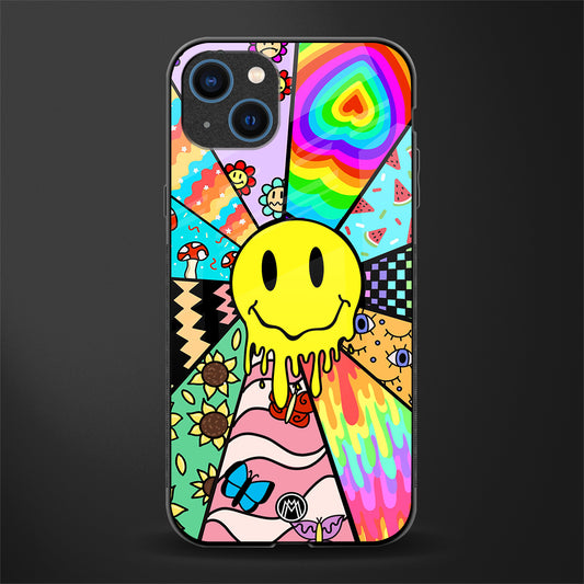 y2k doodle glass case for iphone 14 plus image