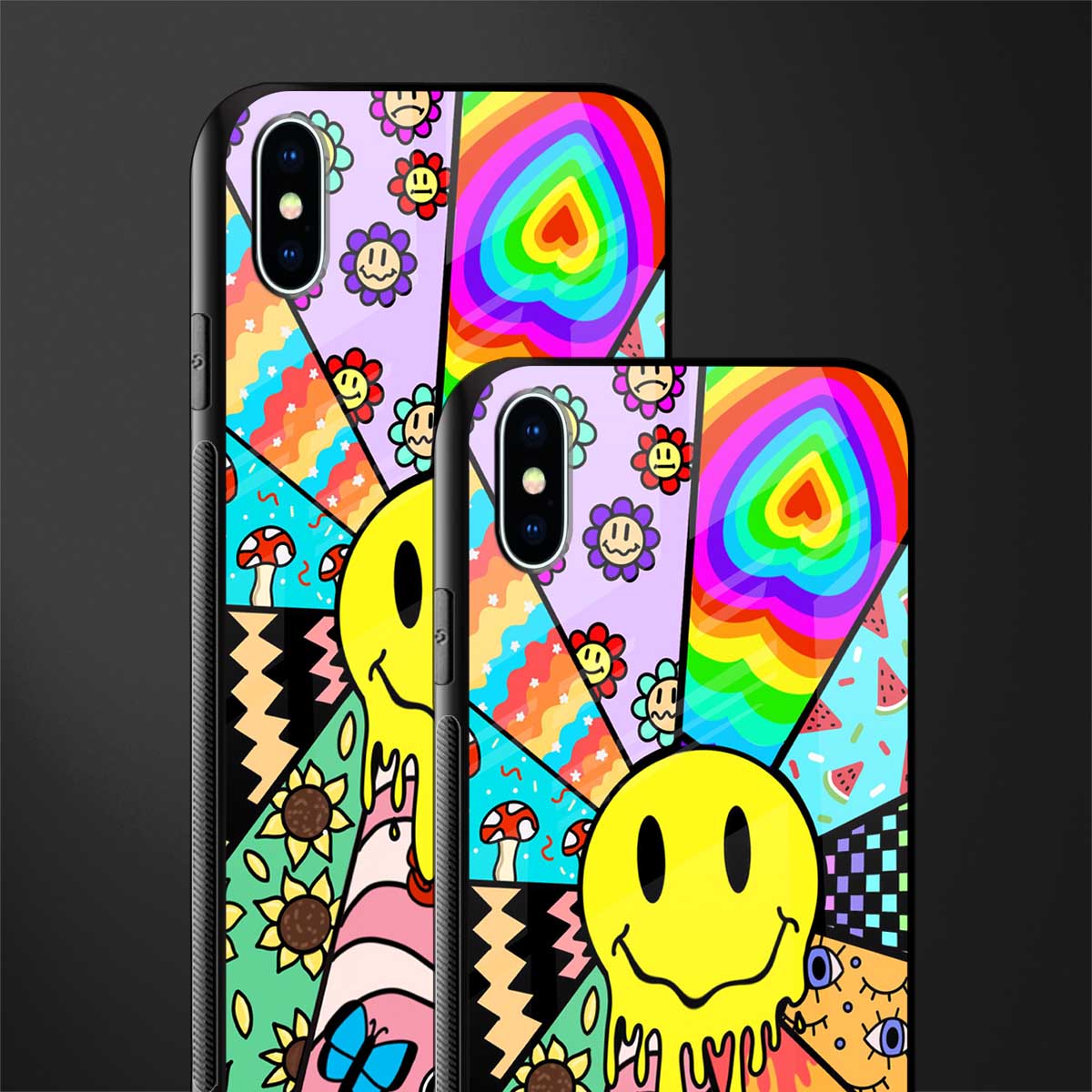 y2k doodle glass case for iphone xs max image-2
