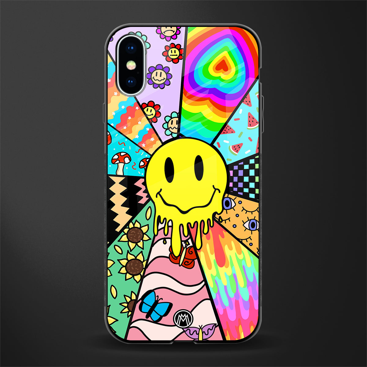 y2k doodle glass case for iphone xs image