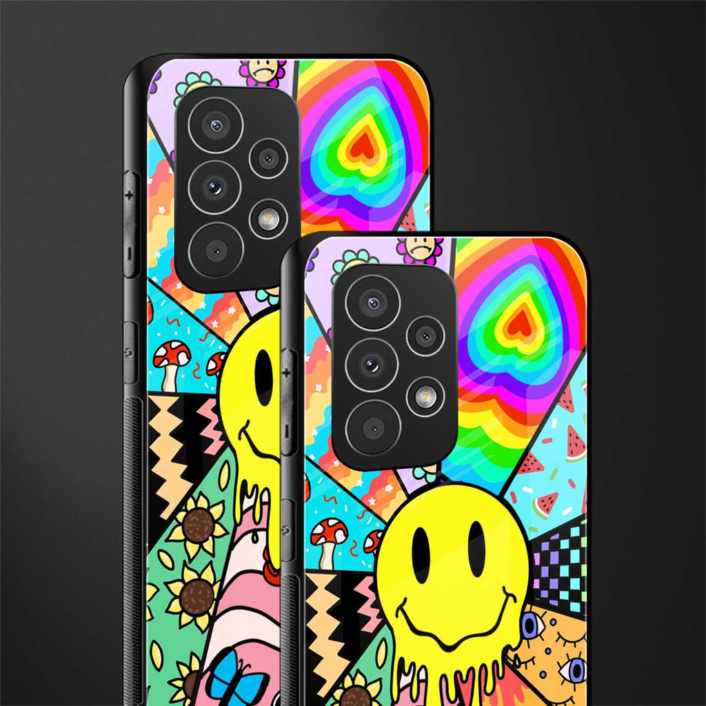 y2k doodle back phone cover | glass case for samsung galaxy a73 5g